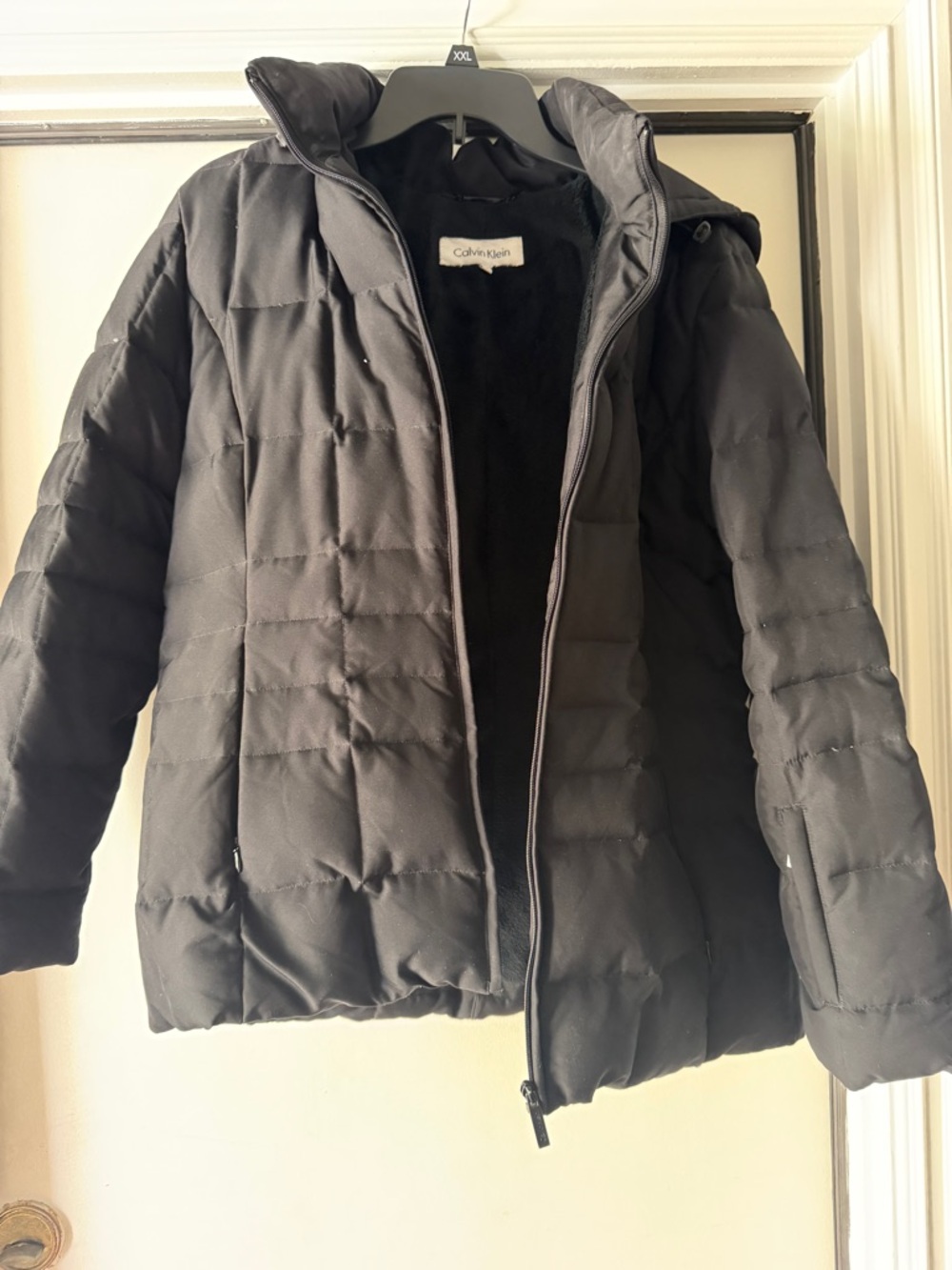 Calvin Klein Black Jacket with White Label
